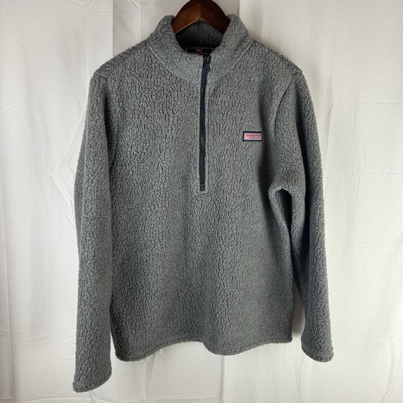 Vineyard Vines Other - Vineyard Vines Heritage Sherpa 1/2 Zip Fleece Pullover Medium Gray Heather $148‎